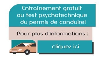 Entraînement gratuit au test psychotechnique du permis de conduire à Roubaix